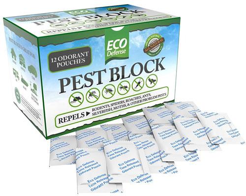 Pest Block Natural Odorant Pouches Repels Rodents, Spiders and Moths Using Safe Essential Oils